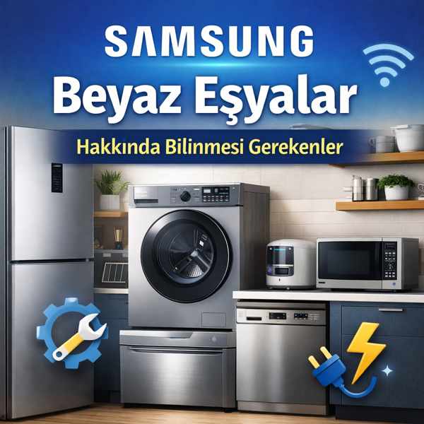 Samsung beyaz eşyalar: buzdolabı, çamaşır makinesi ve bulaşık makinesi modelleri